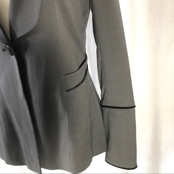 Tulle Gray Lightweight Wool Blend Blazer - Picture 4 of 8
